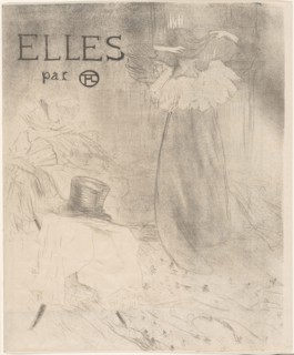 Cover for Elles, 1896, Henri de Toulouse-Lautrec (French, 1864-1901), published by Gustave Pellet