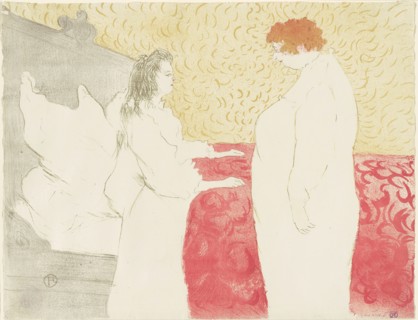 Woman in Bed, Profile, Getting Up, plate eight from Elles, 1896, Henri de Toulouse-Lautrec (French,