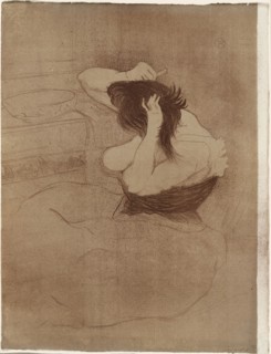 Woman Combing Her Hair—La Coiffure, plate seven from Elles, 1896, Henri de Toulouse-Lautrec