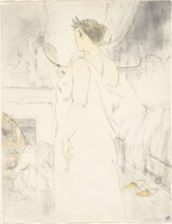 Woman at the Mirror—Mirror in Hand, plate six from Elles, 1896, Henri de Toulouse-Lautrec (French,