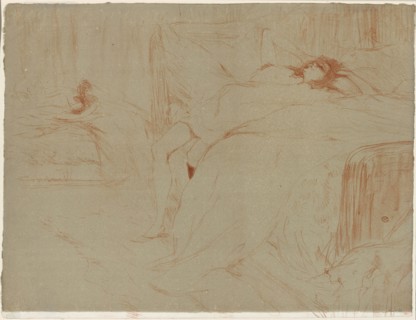 Woman Lying on her Back, Lassitude, plate ten from Elles, 1896, Henri de Toulouse-Lautrec (French,