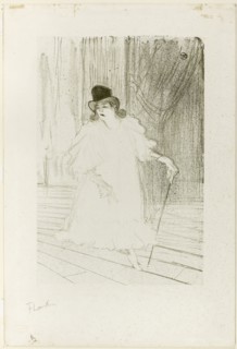 Cecy Loftus, 1895, Henri de Toulouse-Lautrec, French, 1864-1901, France, Color lithograph on ivory