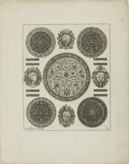 Plate Four, from Book of Ornament, 1704, Simon Gribelin II, French, 1661-1733, France, Engraving on