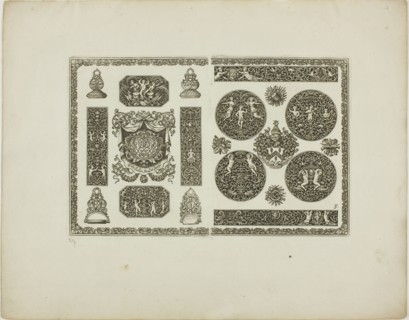 Plate Five, from Book of Ornament, 1704, Simon Gribelin II, French, 1661-1733, France, Engraving on