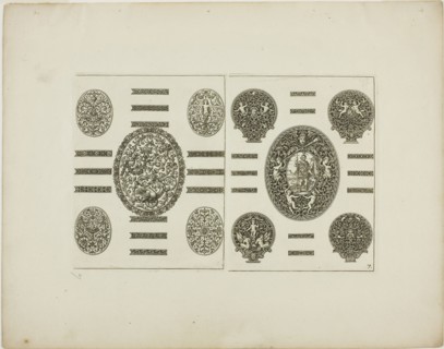 Plate Seven, from Book of Ornament, 1704, Simon Gribelin II, French, 1661-1733, France, Engraving