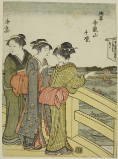 View from Azuma Bridge, from the series Ten Precincts of Kinryuzan Temple in Asakusa (Asakusa