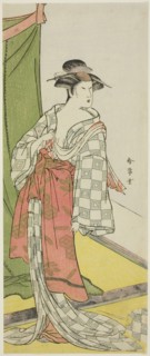 The Actor Segawa Kikunojo as a Courtesan in Summer Attire, early 1780s, Katsukawa Shunjo, Japanese,