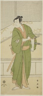 The Actor Iwai Hanshiro IV as Shirai Gompachi in the Play Gozen-gakari Sumo Soga, Performed at the