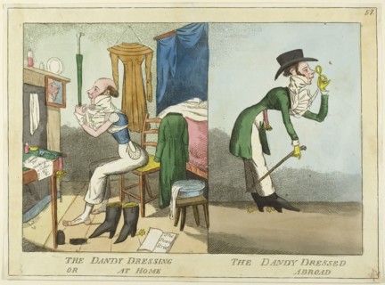 The Dandy Dressing, The Dandy Dressed, 1815/25, J. Lewis Marks, English, c. 1796-1855, England,