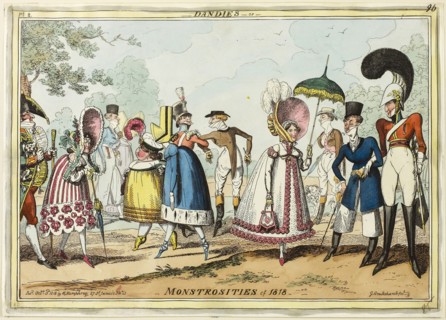 Dandies or Monstrosities of 1818, published October 3, 1818, George Cruikshank (English,