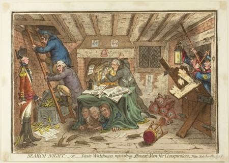 Search-Night, published March 20, 1798, James Gillray (English, 1756-1815), published by Hannah