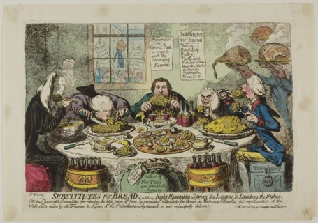 Substitutes for Bread, published December 24, 1795, James Gillray (English, 1756-1815), published