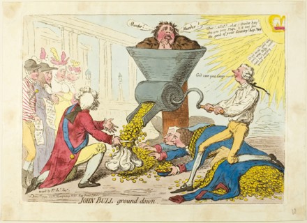 John Bull Ground Down, published June 1, 1795, James Gillray (English, 1756-1815), published by