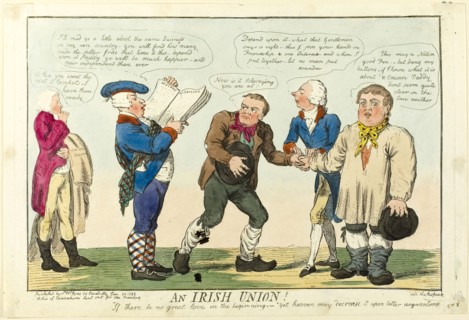 An Irish Union!, published January 30, 1799, Isaac Cruikshank (English, 1764-1811), published by S