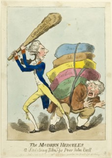 A Modern Hercules, published November 17, 1795, Unknown Artist (English, late 18th-19th centuries),