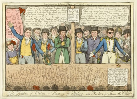 The Freedom of Election, published June 22, 1818, Isaac Robert Cruikshank (English, 1789-1856),