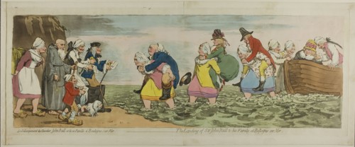 The Landing of Sir John Bull & His Family, at Boulogne sur mer, published May 31, 1792, James