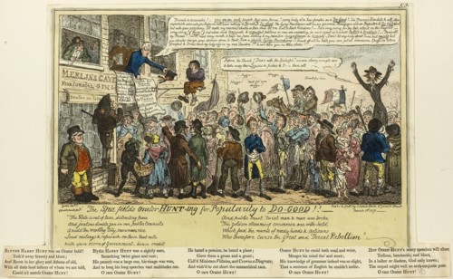 The Spafields Orator Hunt-ing for Popularity to Do-good!!!, published March, 1817, George