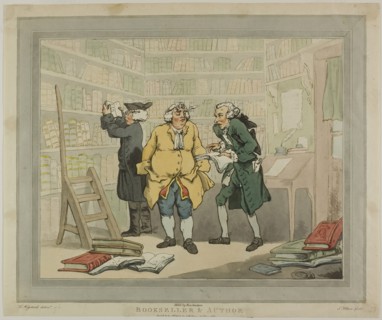 Bookseller and Author, published September 25, 1784, Thomas Rowlandson (English, 1756-1827), after