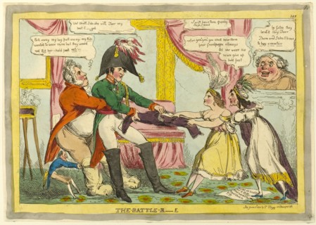 The Battle R—L, published June 3, 1816, Attributed to William Heath (English, 1794-1840), published