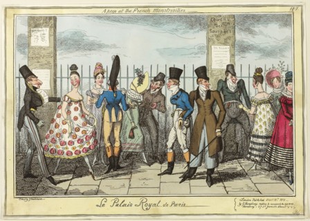 Le Palais Royal, de Paris, published September 18, 1818, George Cruikshank (English, 1792-1878),