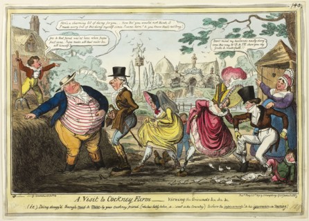 A Visit to Cockney Farm, published May 25, 1819, George Cruikshank (English, 1792-1878), after