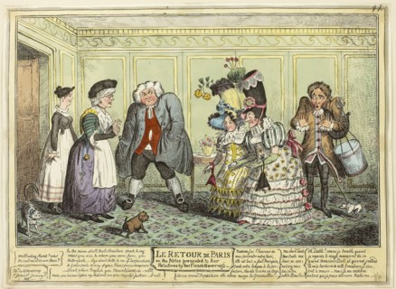 The Return of Paris, published January 3, 1817, George Cruikshank (English, 1792-1878), published