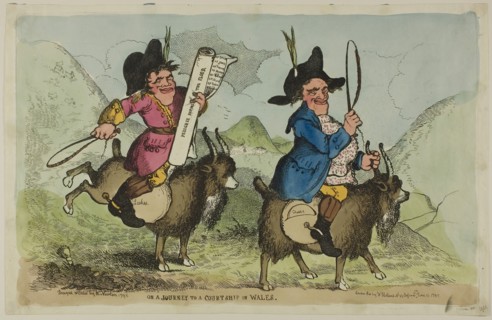 On a Journey to a Courtship in Wales, published June 16, 1795, Richard Newton, English, 1777-1798,
