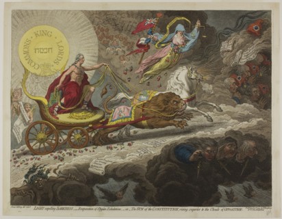 Light Expelling Darkness,-Evaporation of Stygian Exhalations,-or-The Sun of the Constitution,