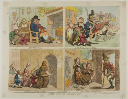 John Bulls Progress, published June 3, 1793, James Gillray (English, 1756-1815), published by