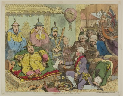 Reception of the Diplomatique & his Suite, at the Court of Pekin, published September 14, 1792,