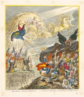 Disciples Catching the Mantle, published June 25, 1808, James Gillray (English, 1756-1815),