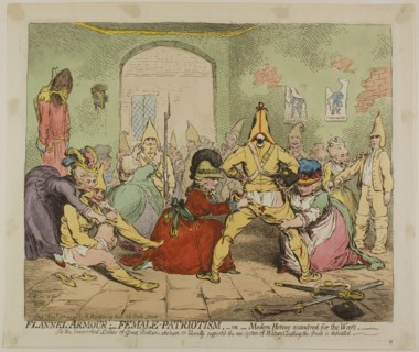 Flannel Armour, Female Patriotism, published November 18, 1793, James Gillray (English, 1756-1815),