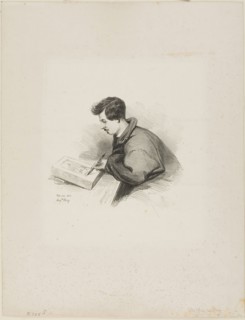 Portrait of Auguste Raffet, 1839, Auguste Bry, French, 19th century, France, Lithograph in black on