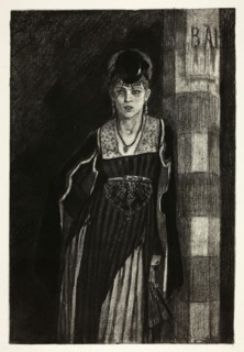 The Absinthe Drinker, n.d., Félicien Rops, Belgian, 1833-1898, Belgium, Heliogravure on ivory wove