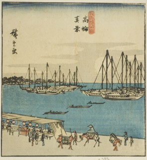 True View of Takanawa (Takanawa shinkei), section of a sheet from the series Famous Places in the