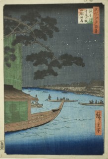 Pine of Success and Oumayagashi, Asakusa River (Asakusagawa shubi no matsu Oumayagashi), from the