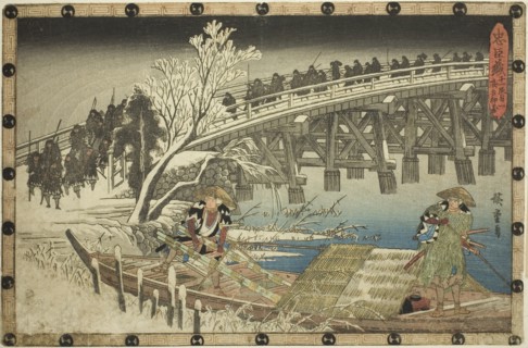 Act 11, Part 1: The Approach to the Night Attack (Juichidanme ichi, yochi oshiyose), from the