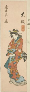 Oiso, section of sheet no. 3 from the series Cutout Pictures of the Tokaido (Tokaido harimaze zue),