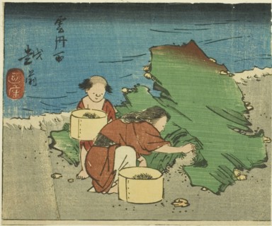 Echizen, section of sheet no. 10 from the series Cutout Pictures of the Provinces (Kunizukushi