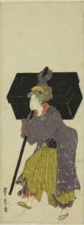 Parody of a daimyo procession, c. 1805/07, Utagawa Toyohiro, Japanese, 1773-1828, Japan, Color