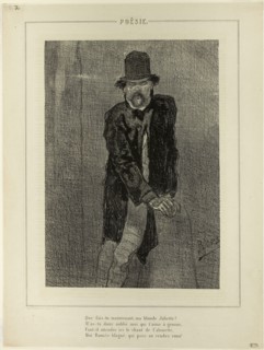 Poetry IV, December 1856, Félicien Rops, Belgian, 1833-1898, Belgium, Lithograph in black, with