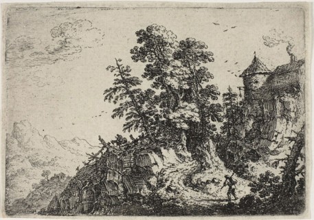 Mountainous Country, c. 1640, Herman Saftleven II, Dutch, 1609-1685, Holland, Etching on paper, 83