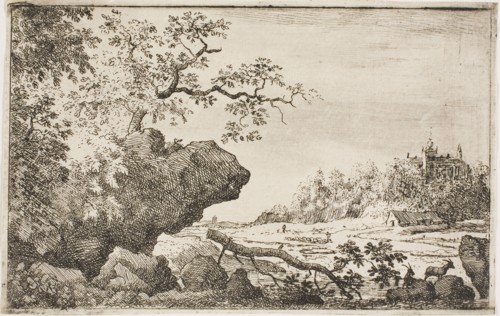 Branch of a tree, n.d., Allart van Everdingen, Dutch, 1621-1675, Holland, Etching on ivory laid