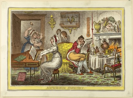 Matrimonial-Harmonics, published October 25, 1805, James Gillray (English, 1756-1815), published by
