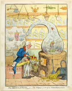 The Dissolution, or The Alchymist Producing an Aetherial Representation, published May 21, 1796,