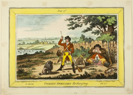 Cockney Sportsmen Recharging, published November 12, 1800, James Gillray (English, 1756-1815),