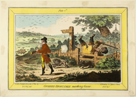 Cockney Sportsmen Marking Game, published November 12, 1800, James Gillray (English, 1756-1815),
