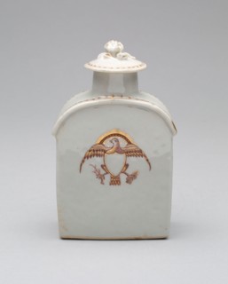 Tea Caddy with Cover, c. 1795, China, Chinese, made for the American market, China, Porcelain, 14.3