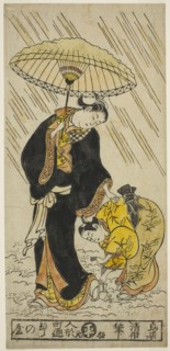 Knocking the snow from a pair of clogs, c. 1730s, Torii Kiyomasu II, Japanese, 1706 (?)–1763 (?),